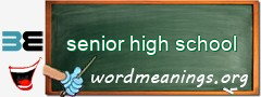 WordMeaning blackboard for senior high school